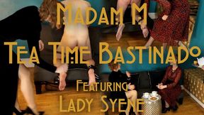 Tea Time Bastinado extreme double Domme hard sadistic foot whipping punishment