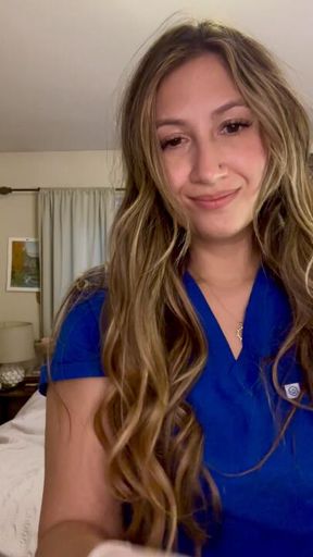 Let’s masturbate before work baby! Watch me get all wet, and strip out of my scrubs and count us down🧤🍆💦🦷🪥🥵🔥