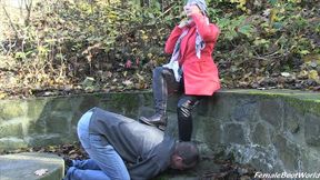 Boot Worship on Walk