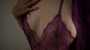 istriku sexy banget pakai lingerie satin ungu - bokep indo terbaru viral
