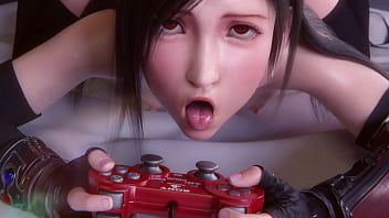 Tifa Plays Final Fantasy While Getting Doggystyle Creampie [4k Animation]