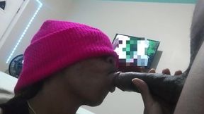 Stepdaddy let me deepthroat his bbc! Am I a good girl now?