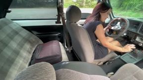 Anie is frustrated at not being able to start the old Chevette