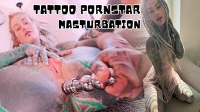 Tattooed pornstar solo ANAL and Pussy masturbation