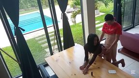Trans Girl Colombiana Gets Fucked on the Tablet Ando Sofa Bed