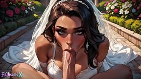 LATINA Bride Can't Resist a BWC Right Before the Wedding - Deepthroat &amp; Anal (4K AI Animated)