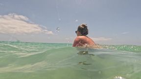 Naked Paradise -Underwater play with naked girl