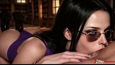 This gorgeous brunette, Nico Robin, tried to use her magic hands, but I tied her up and mercilessly pounded her tight pussy right there in the library [AI]