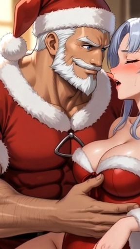 "Naughty Santa Punishes Submissive Mrs. Claus on Christmas Night - Hentai Anime"   Clip 3