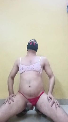 Big Cock Masturbation and Ass Twerking in Lingerie