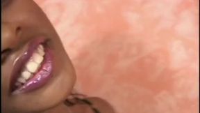 Black stud fucks sexy ebony whore's butt then gives her facial