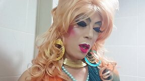 sissy girl niclo after makeup masturbation