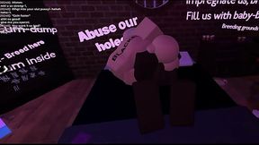 Using an BBC slut at my place ( Roblox )