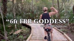 Bicep flexing with Amazon Nikki on her bike ride in the Amazon! Her muscles are SO BIG omg!!