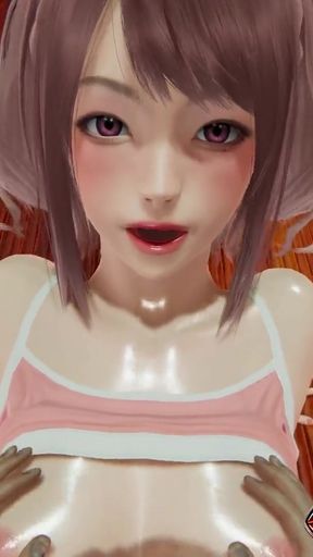 Anime Stepsister Dana in 3D Hentai - Small Tits Massage and Seductive Teasing, Licking Wet Pussy, and Anal Vibrator&hellip;   Clip 1