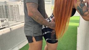 Watch Andrea Castro & ChristianChaux get down and dirty with their hot latina student outdoors