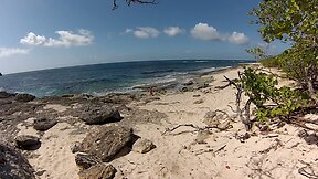 At the wild beach