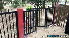 Accident? I Don't Think So - Neighbor Fucks Big Ass in Doggy Style