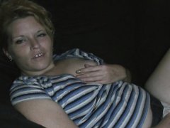 Provoking blonde hooker touches herself and delivers a nice blowjob