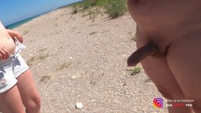 It Is Not Cheating if We Don’t Fuck - Mutual Masturbation on the Beach