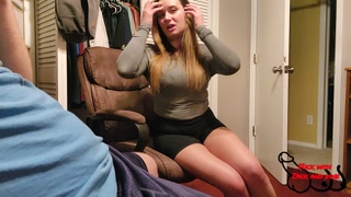 Hot Step Sister Encourages You To Jerk Off and Cum Before Your Big Date!