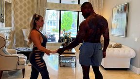 kayley gunner v jason luv! big boobs blonde gets her pink pussy stretched by a massive black cock!