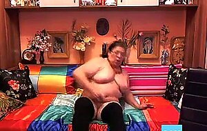 Crazy Grandmother in webcam