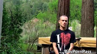 Thin teenagers with massive cocks enjoy rough anal knocking off