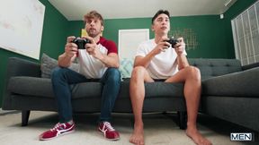 Men - Muscular Hunks Dom King and Cameron Neuton Take Turns Fucking Matthew Ellis's Tight Ass