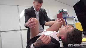 Hung Legal-age Brit Suited Up Office Boy Fucked H A R D