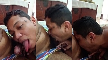 Mamando a pica preta do meu macho