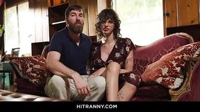 Trans wife and daddy having romantic sex - Dahlia Crimson