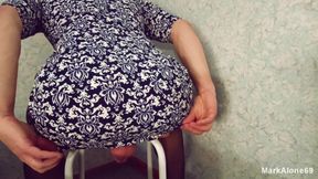 Sissy girl enjoys playing with her ass