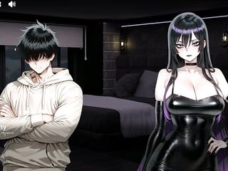 Hawt gothic stepmom climbs on top to enjoyment herself