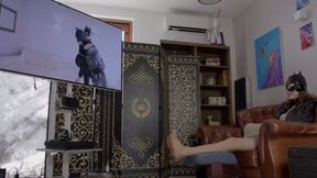 Stella Watch And Admire Her Own Clips - Tan Pantyhose - Polish And English Language