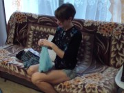 Erotic porn casting of young shy student from Moldovia