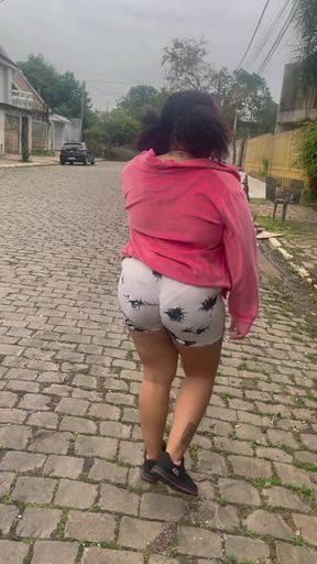 BBW Walking in While Gassy and Can't Stop Farting