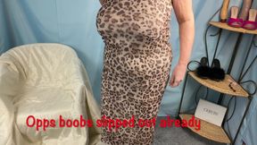 Mrs Mature Feet getting dressed to go out