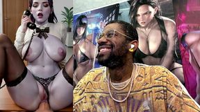 big breast secretary widowmaker gets anal fucked, ai generated