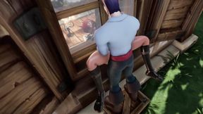 Elf thieve stuck on a window: Warcraft parody