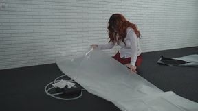 Something went wrong while vacuum packing in a huge room sized vacuum bag