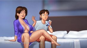 Summertime Saga - Debbie Scenes in Laundry and Getting Massage
