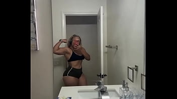 Sexy baddie in bathroom