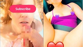 Clips of Me Squirting From My Vibrator and His Big Cock Before He Covers My Face With Cum