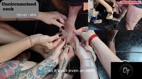 An uncircumcised cock is going to be humiliated. 720 HD