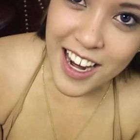 Brunette Asian Vixen Shows That She Is a Pro at Sucking Cock