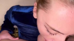 Verry Hot! She Put Her Make up so I Can Piss on Her -very Sloppy Deepthroat Pt 2