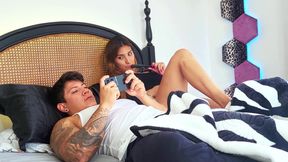 My stepsister doesn't just want to share a bed, she also wants me to fuck her!