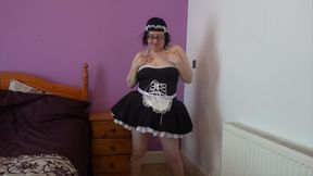 French maid playing with herself