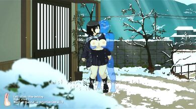 Hentai gamer gets her massive tits wrecked in freezing weather